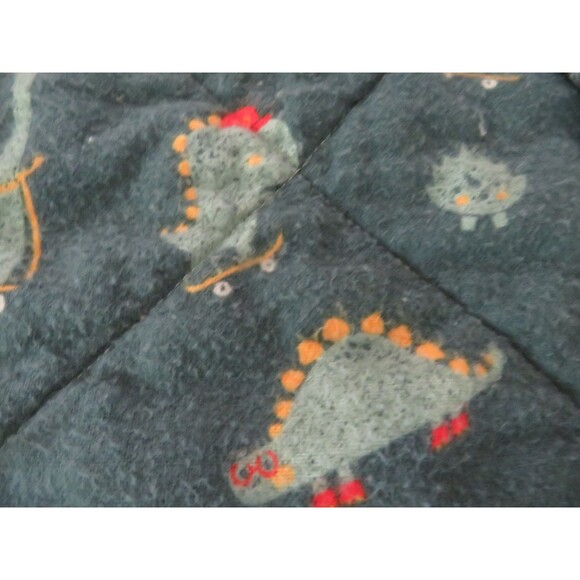 Flannel Rag Quilt With Batting, 41 x 35, Dinosaur Rag Quilt Throw - Picture 8 of 10